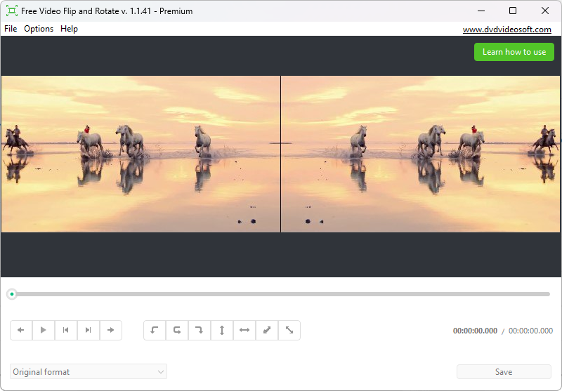 Free Video Flip and Rotate user interface on Windows Free Video Flip and Rotate user interface on Windows